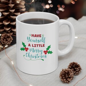 Merry Christmas Coffee Mug: Holiday Decor, Winter Gift (11oz)