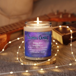 Candle, Scented Candle, Cosmos Candle, Candle Gift, Vegan Candle, Soy Candle, Vanilla Candle, Star Candle, Vegan, Natural Candle, 9 oz Size