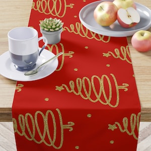 Christmas Table Runner, Holiday Table Runner, Christmas Table Decorations, Christmas Decorations, Holiday Decor, Christmas Tree Table