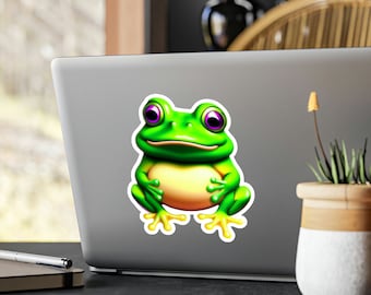 Fat Frog Sticker Funny Frog Sticker Frog Sticker Cute Frog Vinyl Stickers Journal Decals Cottage Core Planner Stickers Water Bottle s
