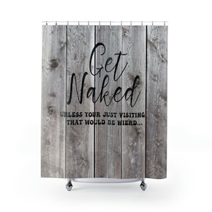 Rustic Farmhouse Shower Curtain: Funny Bathroom Decor