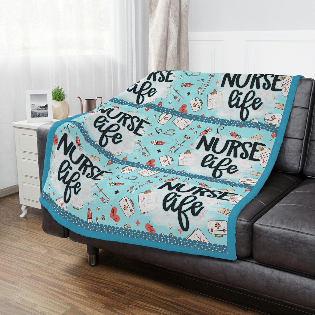 Nurse Throw Blanket Retired Nurse Blanket Retired Nurse Nurse Etsy