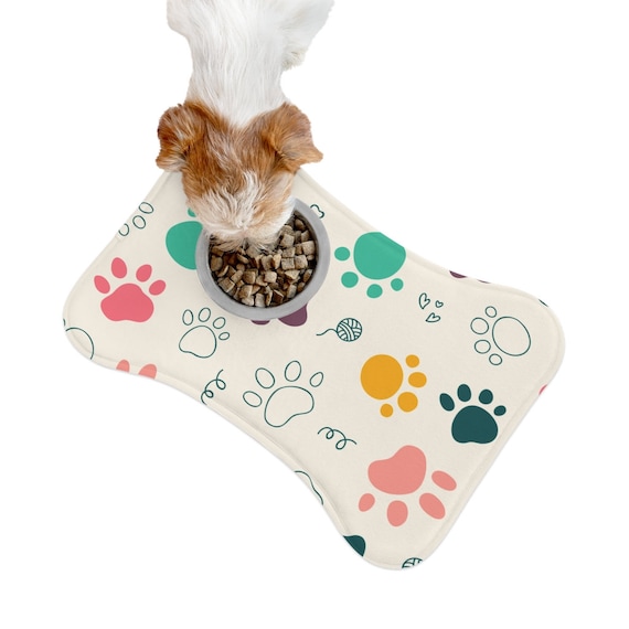 Pet Feeding Mats, Paw Print Mat, Dog Mat, Dog Food Mat, Cat Feeding Mat, Cat  Food Mat, Dog Gift, Cat Gift, Dog Paw Prints, Cat Paw Prints. 