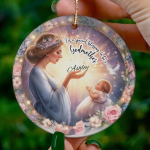 Godmother Ornament, Godmother Gift, Gift For Godmother, Godmother Ornament, Godmother Aunt, Godparent Gift, Godparents Gift, Godchild