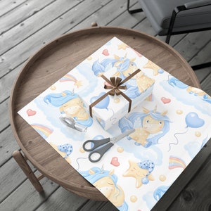 Unicorn Gift Wrap: Whimsical Kid&#39;s Birthday Wrapping Paper
