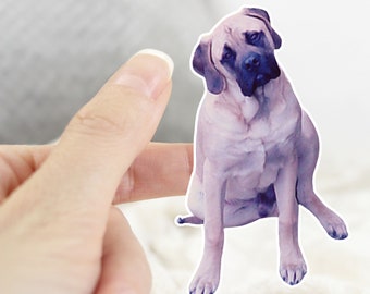 Funny Mastiff Sticker: Waterproof Dog Breed Decal