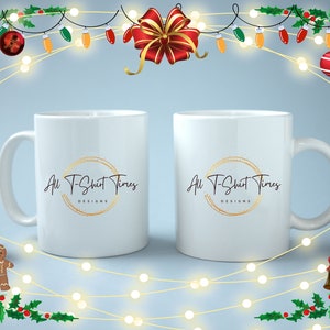 Christmas Mug Mockup: Holiday Coffee Mug (Digital Download)