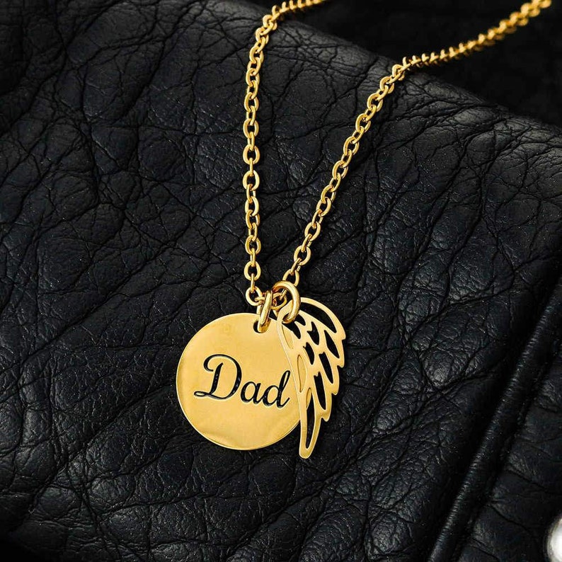 Gift For Daughter. Dad Memorial Necklace