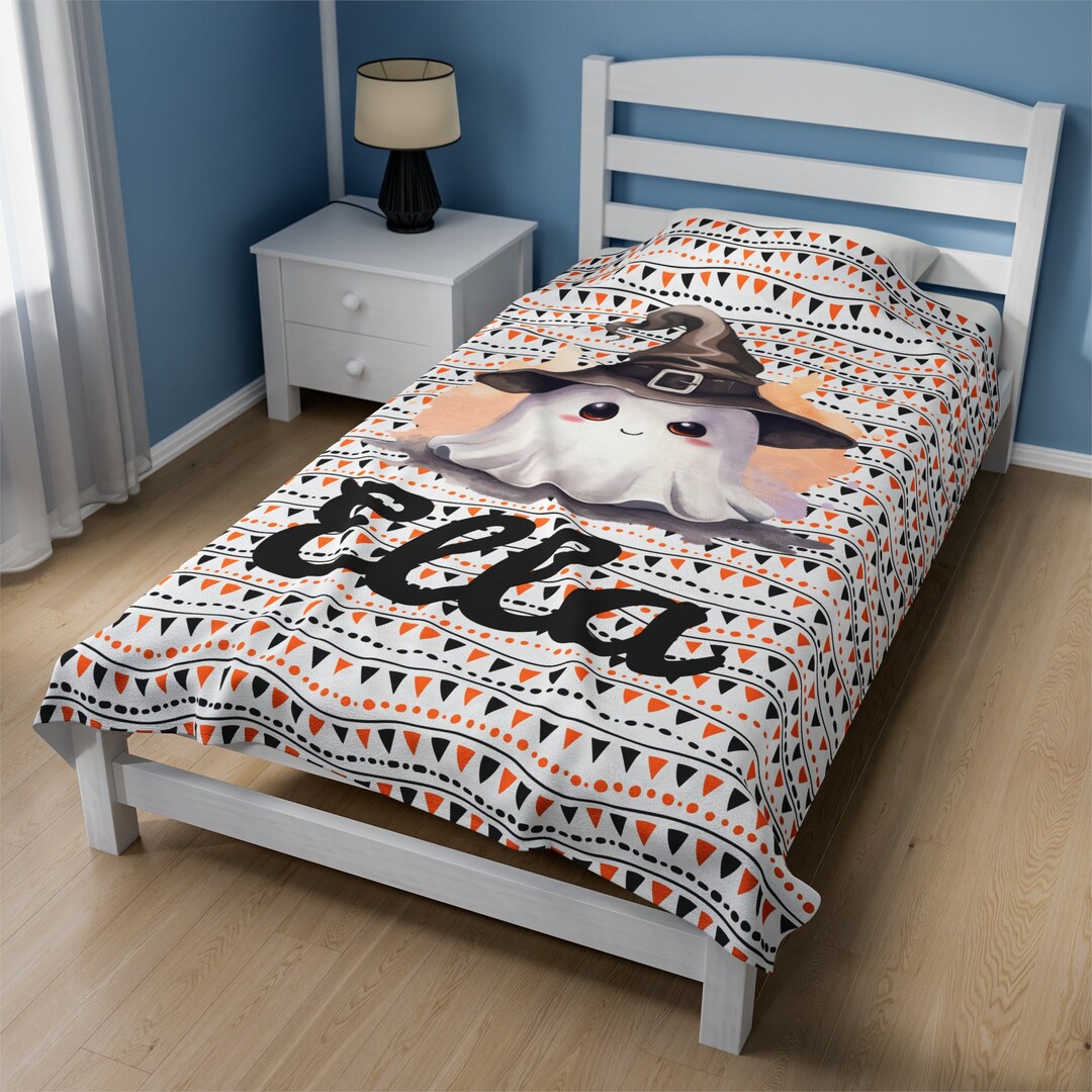Halloween Blanket, Ghost Blanket, Children's Blanket, Kids Blanket