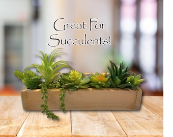 Cedar Succulent Planter Box, Rustic Farmhouse Centerpiece, Wood Centerpiece, Wedding Gift