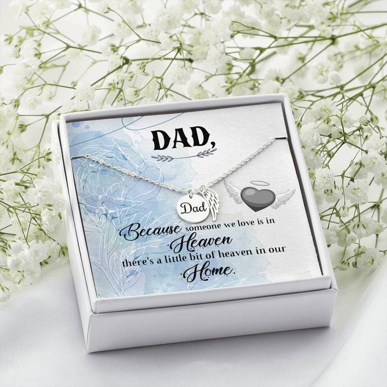 Gift For Daughter. Dad Memorial Necklace