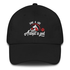 Adopt A Pet Hat: Embroidered Cotton Twill, Save A Life