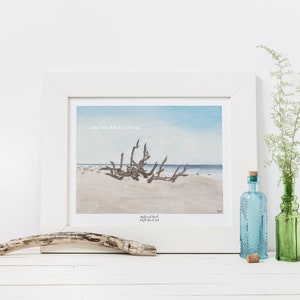 Driftwood Beach Jekyll Island Géorgie Aquarelle Art, Aquarelle Beach Art Print. Tirages originaux, Tirages d’art originaux de la côte de Géorgie