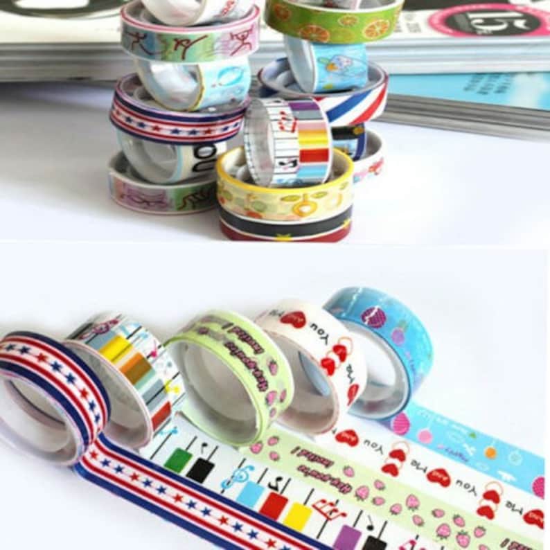 Washi tape random roll of decorative paper tape full roll 15mm Japanese masking tape scrapbooking journal planner