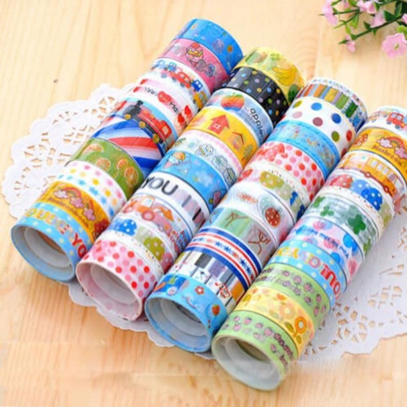 Washi tape random roll of decorative paper tape full roll 15mm Japanese masking tape scrapbooking journal planner