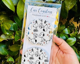 Peanut Ceramic Car Coaster | Set of Two