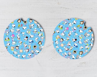 Snoopy Ceramic Car Coaster | Set of Two