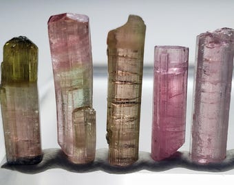 Bi-color Turmalin Kristalle, Afghanistan, 15.2 Karat