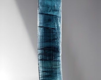 Cristal de turmalina color indicolita de Afganistán, turmalina en bruto de 7,7 quilates
