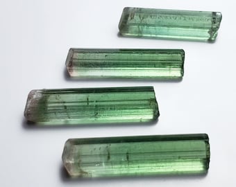 Cristal de turmalina bicolor en bruto de Afganistán (12,1 quilates)