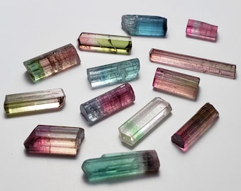 Bi-color Turmalin Kristall Lot, Afghanistan, roher Edelstein, 20.3 Karat