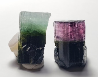 Bi-Color Tourmaline Specimen, Rough Gemstone, Afghanistan, 23.3 Carats