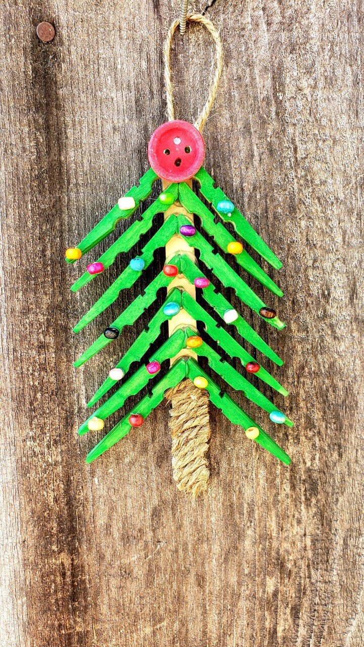Handmade Clothespin Christmas Ornament Etsy