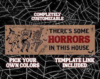 Grusel-Banner für Halloween, Grusel-Partydeko für Mädchen, Grusel-Banner zum Ausdrucken