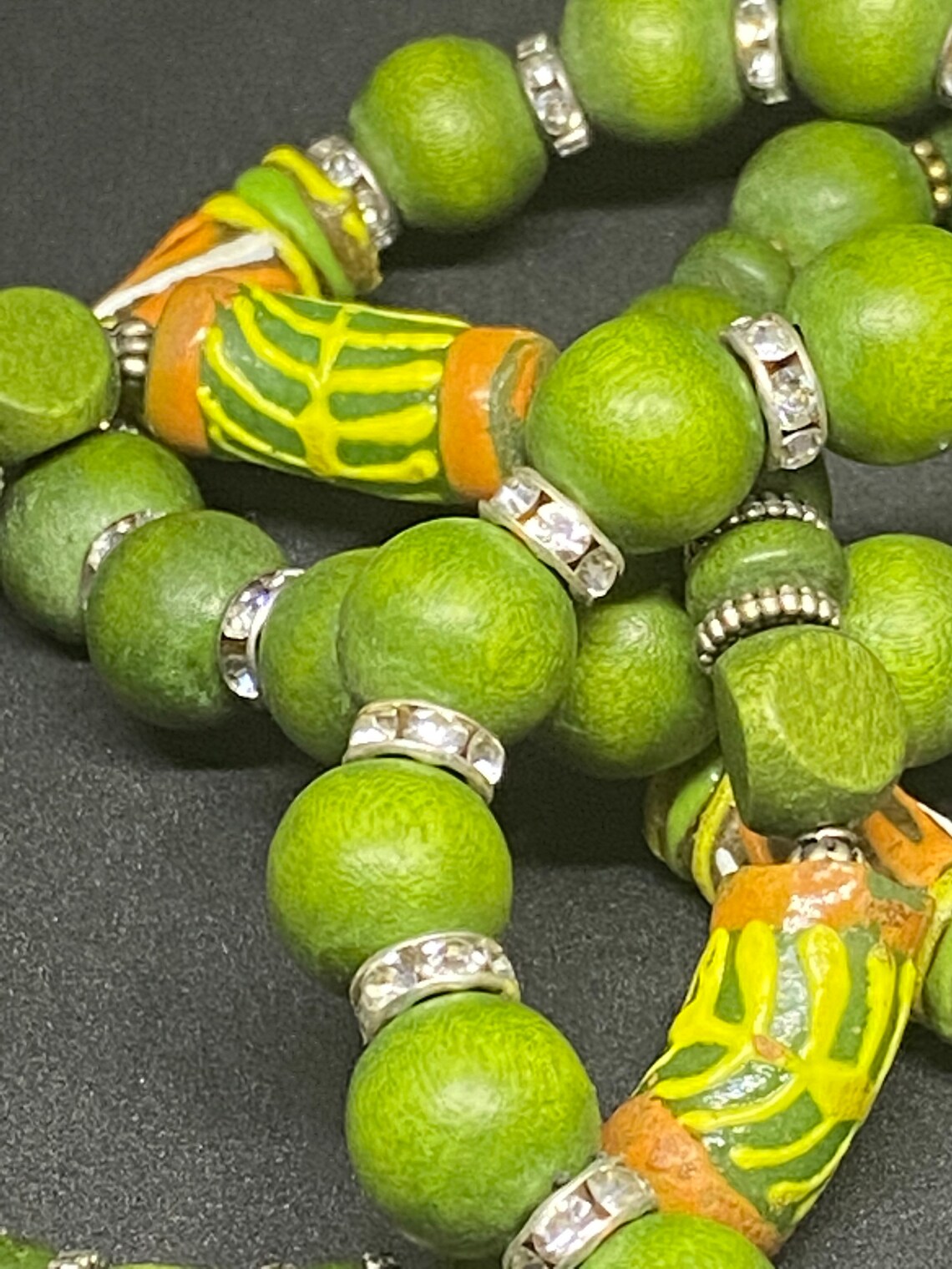 Beaded bracelet African beads /wooden beads | Etsy