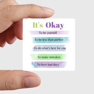 Self-Care Affirmation Magnet: &#39;It&#39;s Okay&#39; Daily Reminder