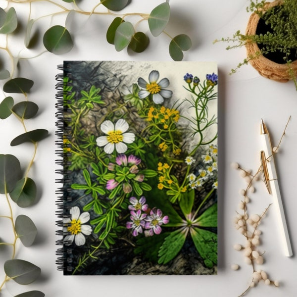 Notebook Wildflower Spiral Notebook the Beauty of Nature Blend of Functionality and Artistic Flair Creativity Inspiration Thoughtful Gift