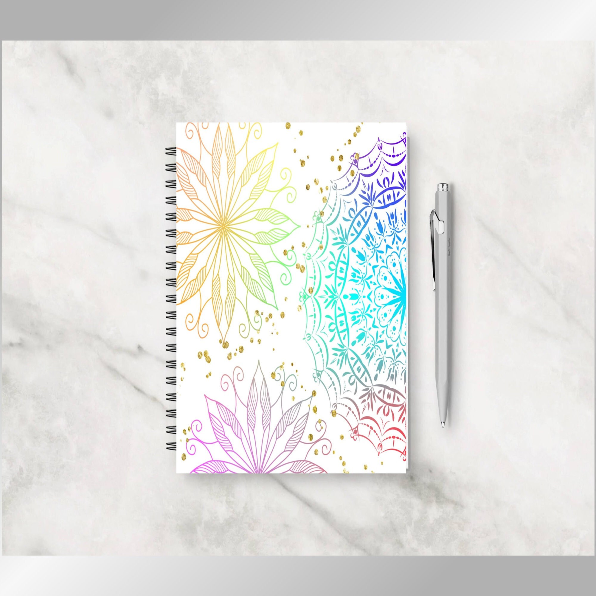 Color Your Own MANDALA - DIY Coloring Book 03 Spiral Notebook for