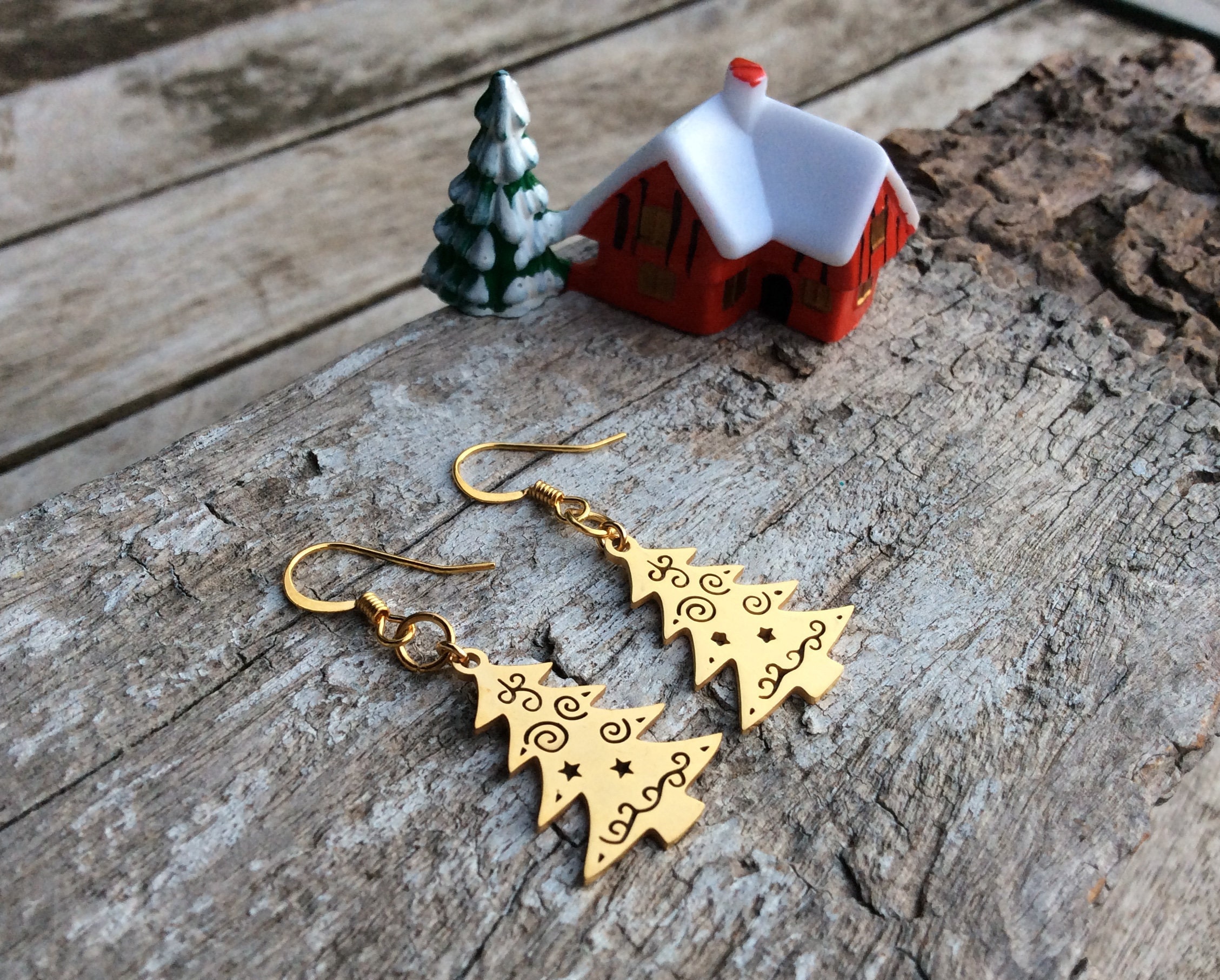 9ct gold christmas deals earrings