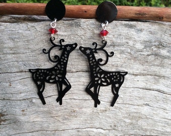 Christmas earrings,Reindeer earrings,Xmas Reindeer earrings,Novelty earrings,Xmas party earrings,Festive earrings,Xmas earrings,Christmas.