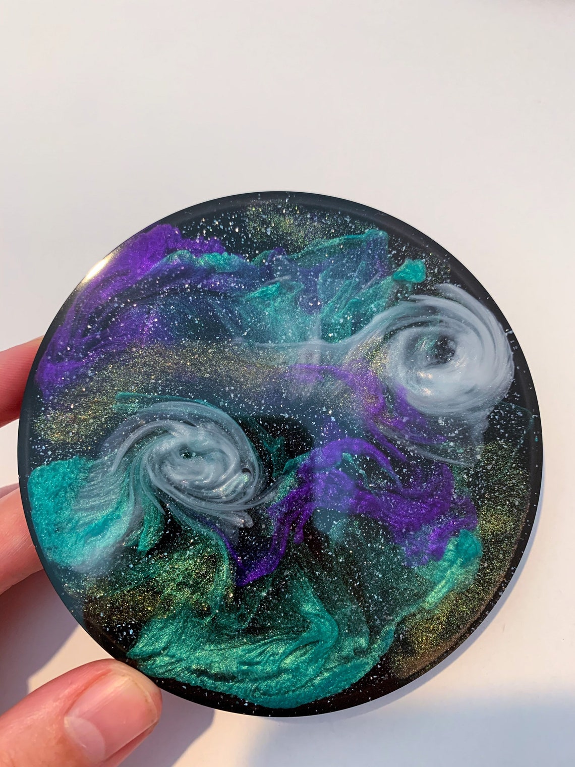 Custom Resin Galaxy Coaster Set of 4 Coffee Table Decor Etsy
