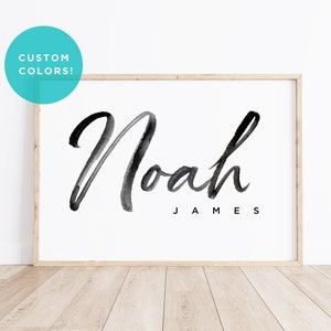 Custom Name Print, Baby Name Print, Nursery Wall Art, Custom Name Baby Gift, Printable Wall Art, Nursery Wall Decor, Custom Printable