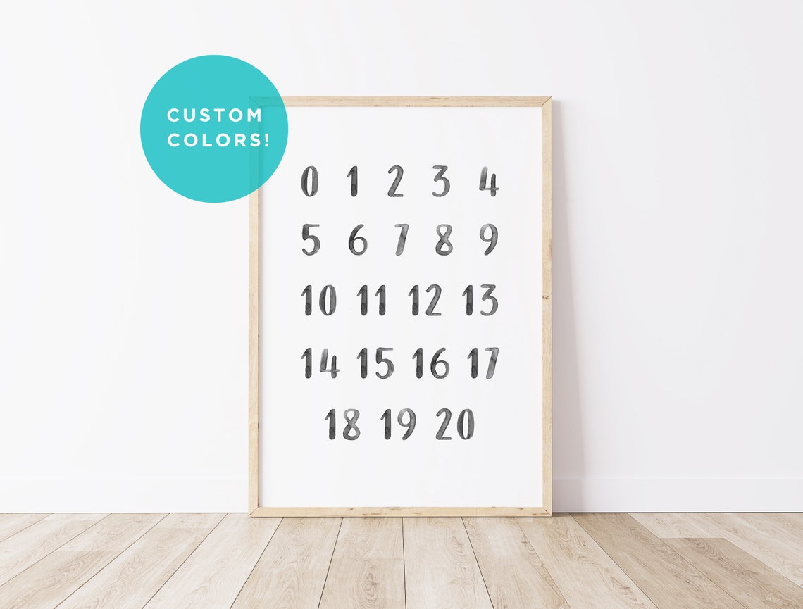 Custom 123 Poster 123 Number Print 123 Wall Art 123 Poster | Etsy