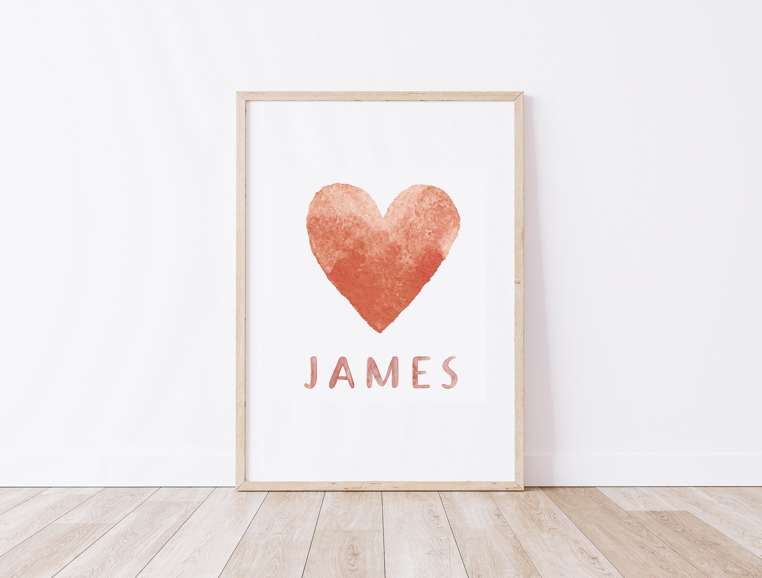 Heart Name Print Custom Baby Name Print Custom Gift | Etsy