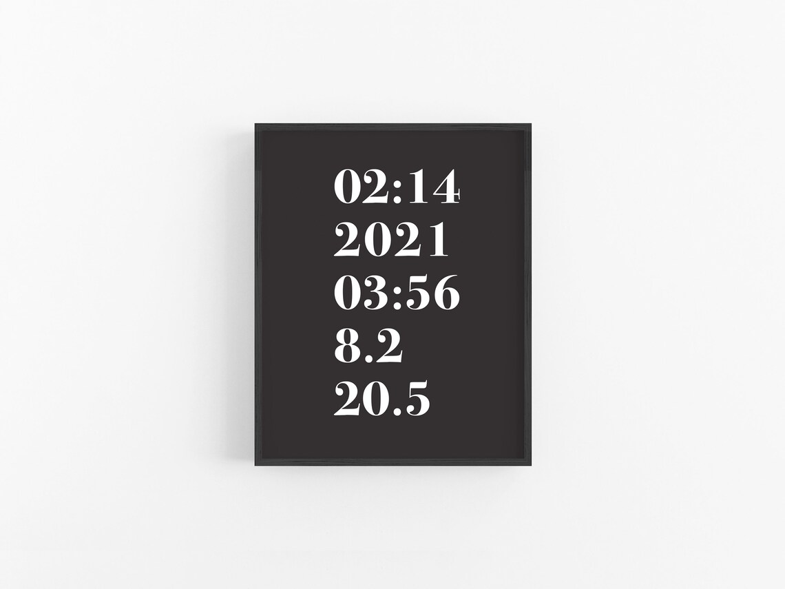 Birth Stats Print Baby Stats Print Baby Stats Poster Modern Etsy Canada