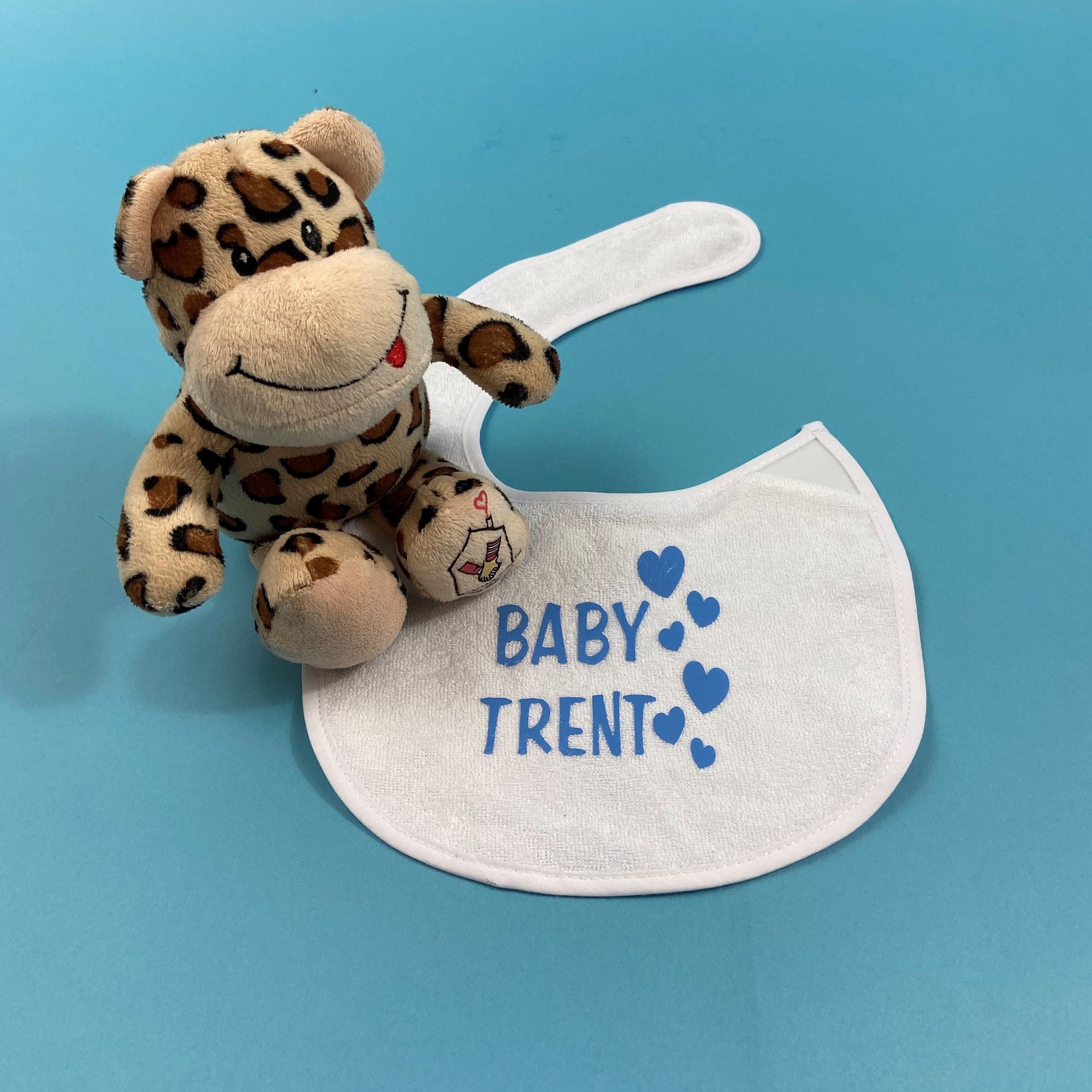 5 Personalised Plastic Back Baby Bibs Etsy