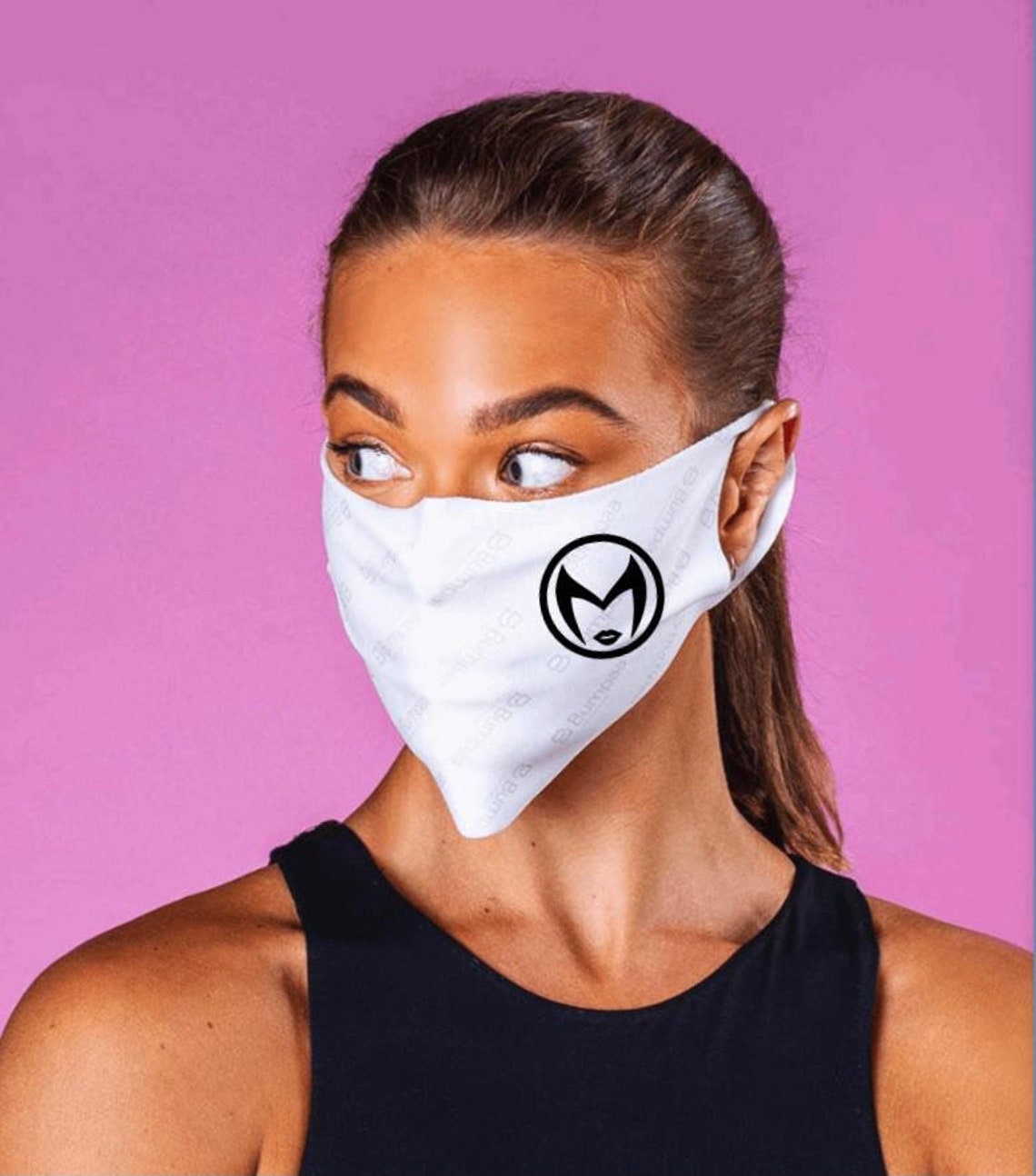 Máscara facial inspirada en WandaVision con Scarlett Witch Etsy