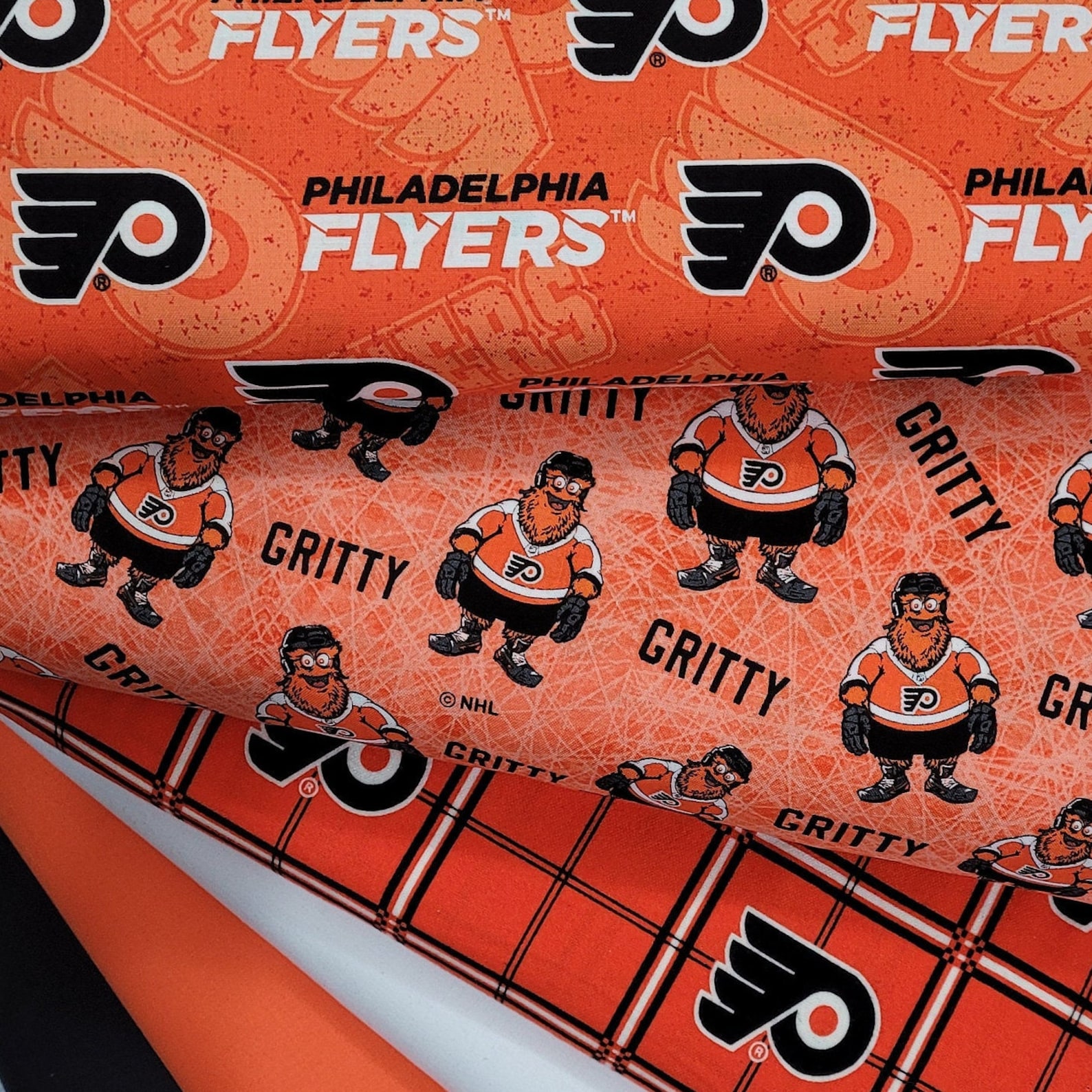 Philadelphia Flyers Fabric By The Yard NHL Hockey Prints and Etsy.de