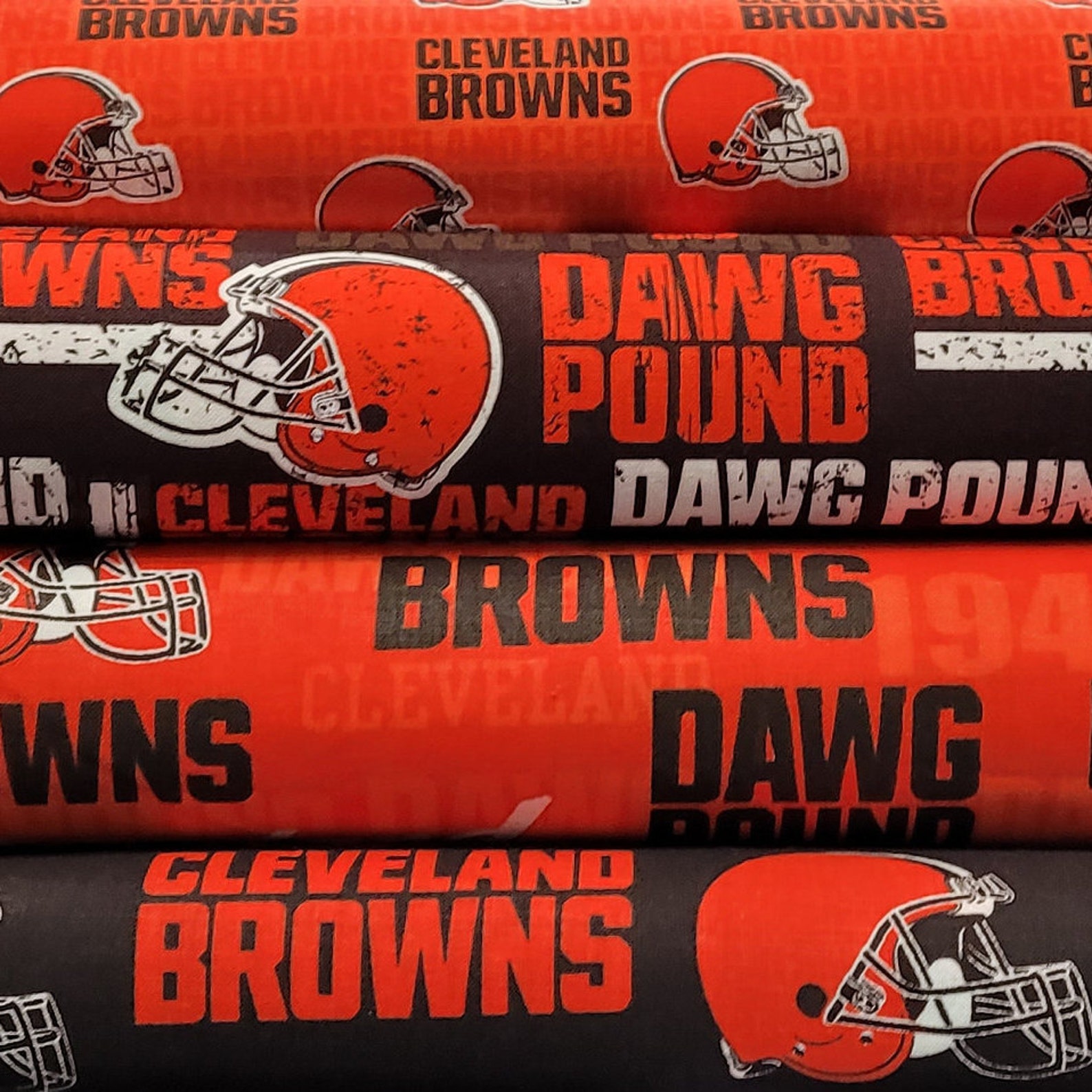 Cleveland Browns Fabric By The Yard All NFL Material 100 Etsy
