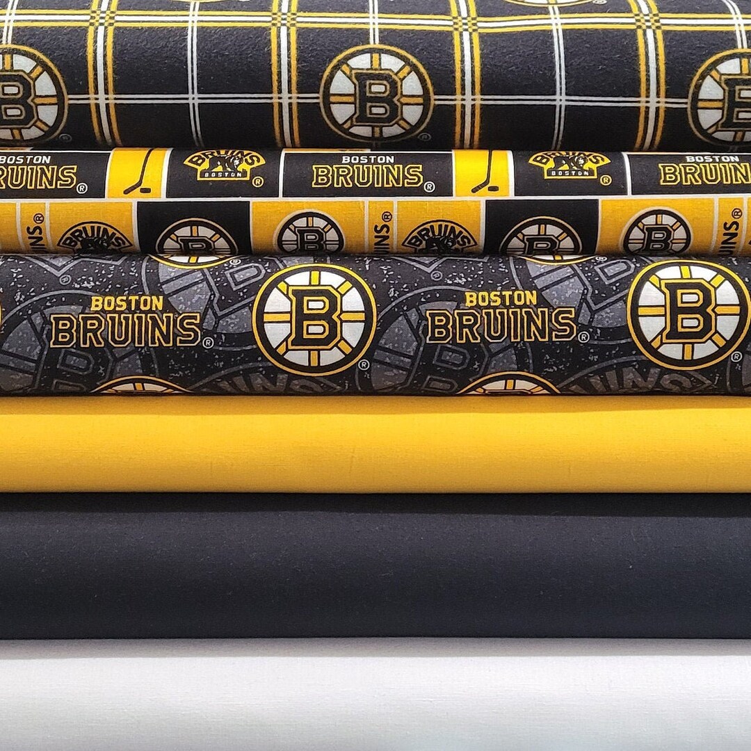 Boston Bruins Fabric by the Yard NHL Hockey Prints and Team - Etsy