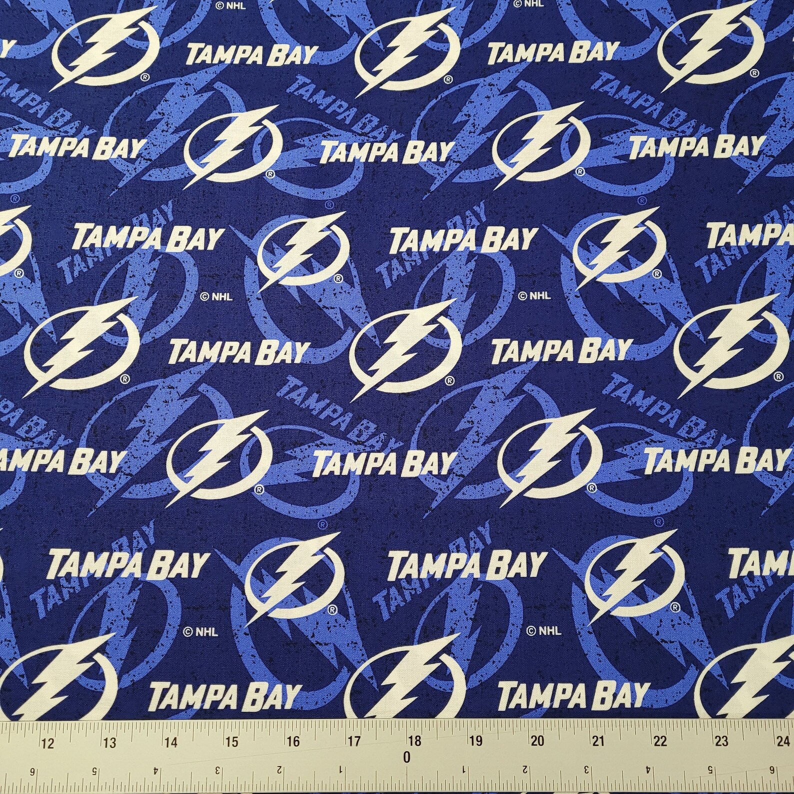 Tampa Bay Lightning Fabric by the Yard NHL Licensed Prints Etsy