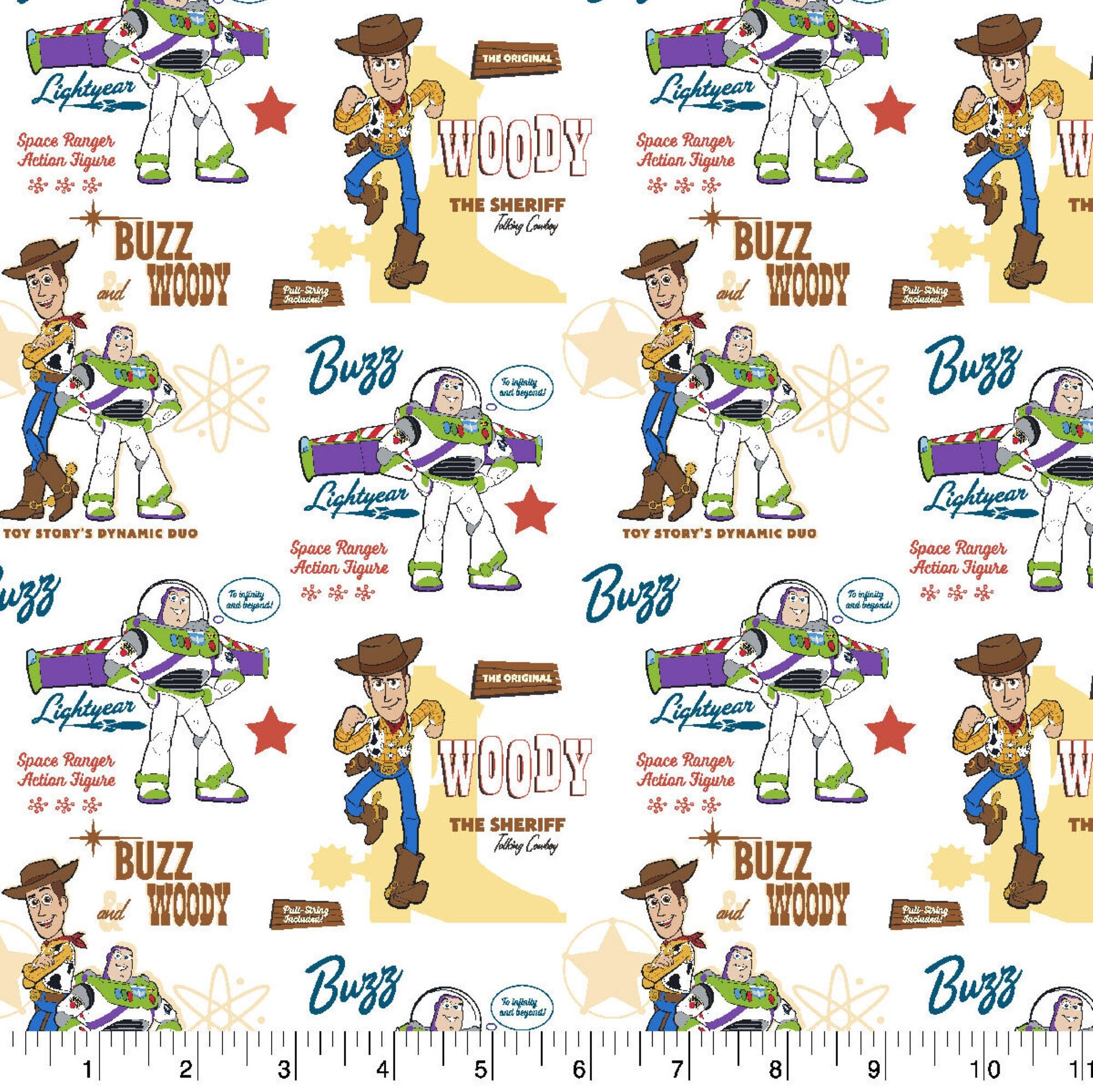 Toy Story Fabric By The Yard Buzz & Woody Disney Pixar Etsy