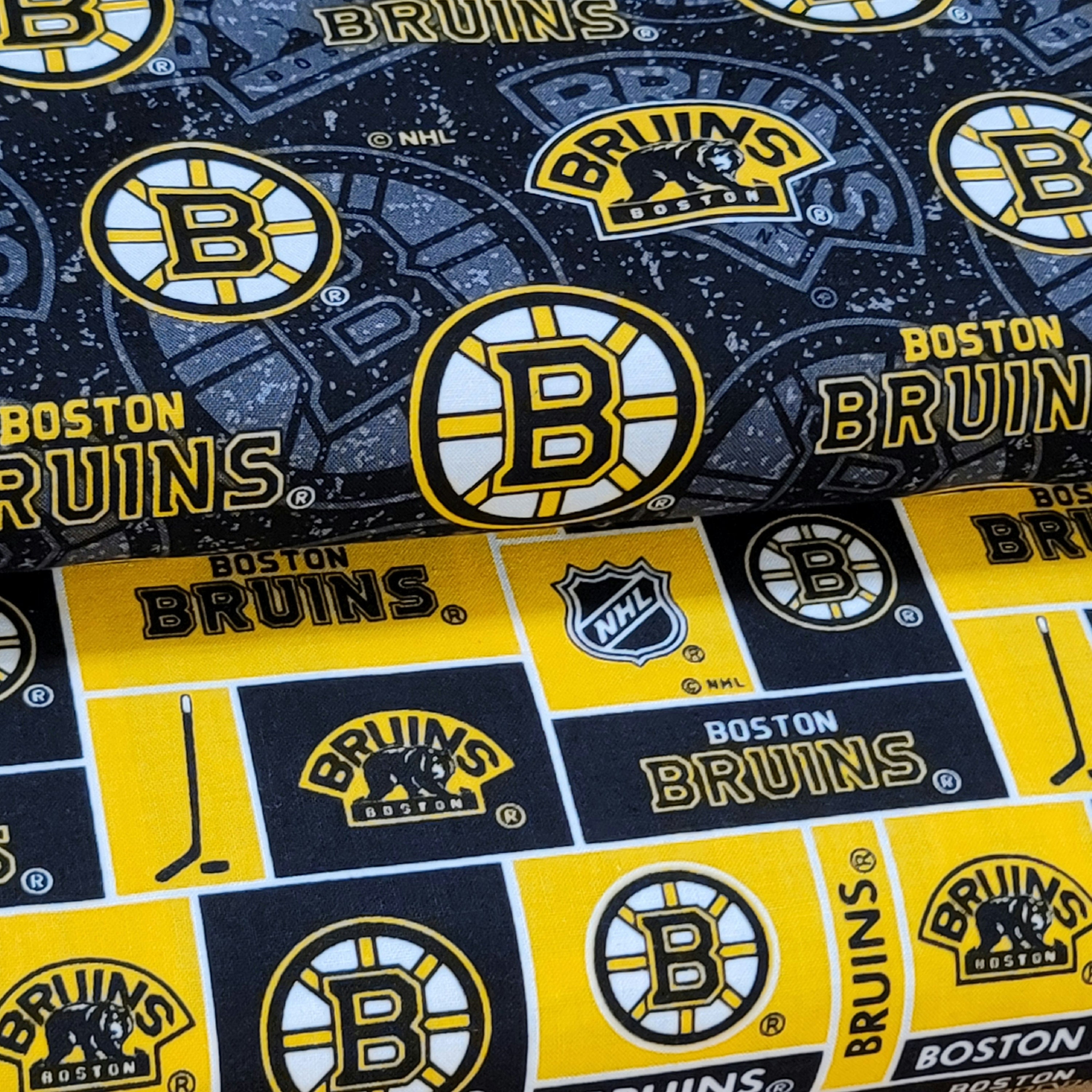 Boston Bruins Fabric By The Yard NHL Hockey Prints and Team Etsy 日本