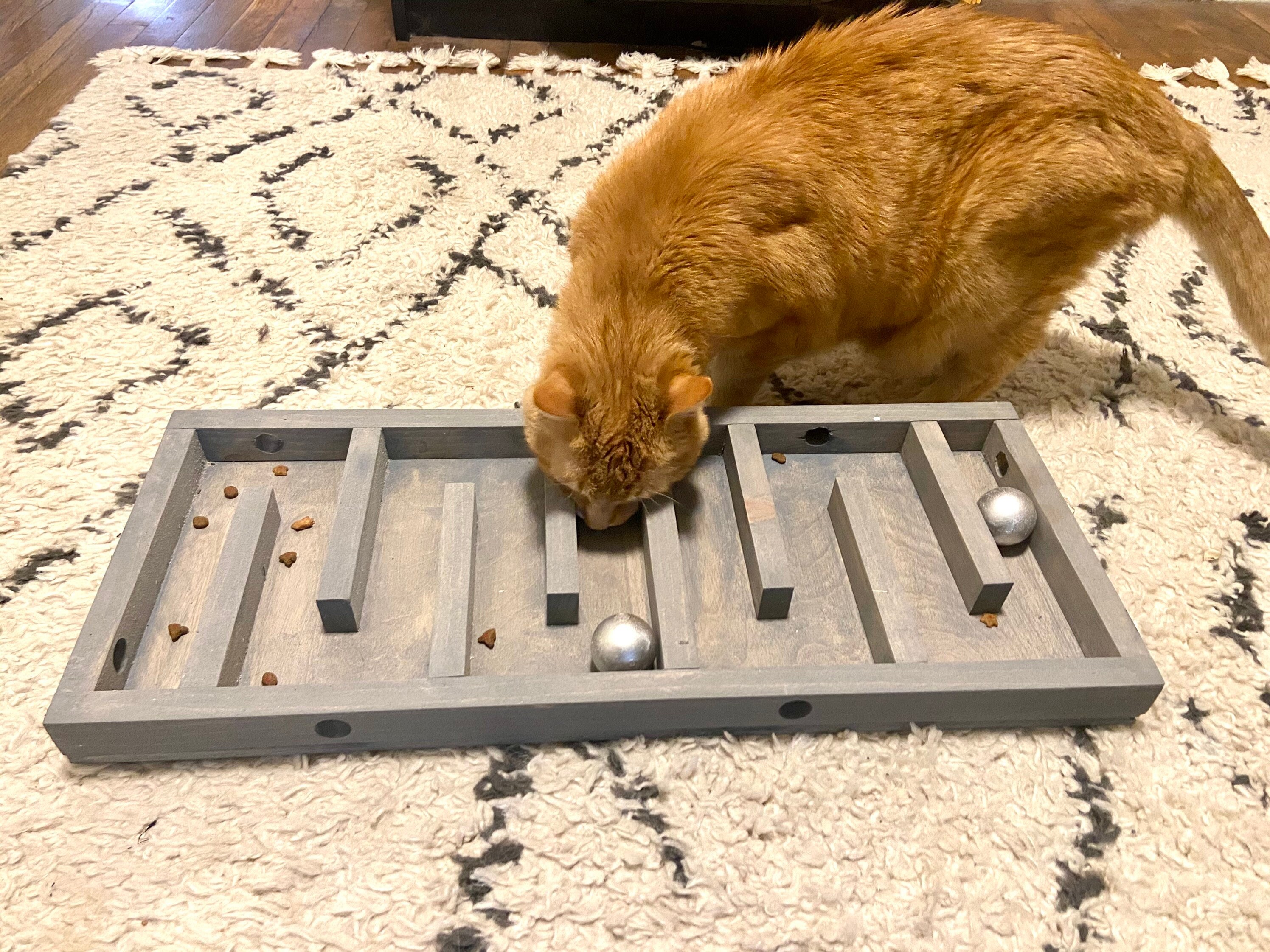 Custom Interactive Cat Toy Large wooden play mat Etsy