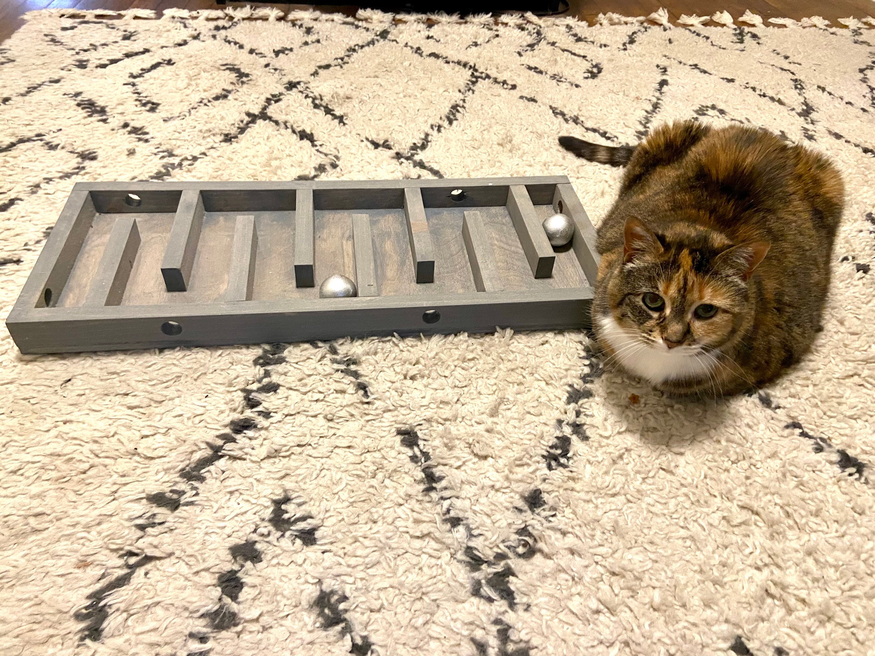 Custom Interactive Cat Toy Large wooden play mat Etsy