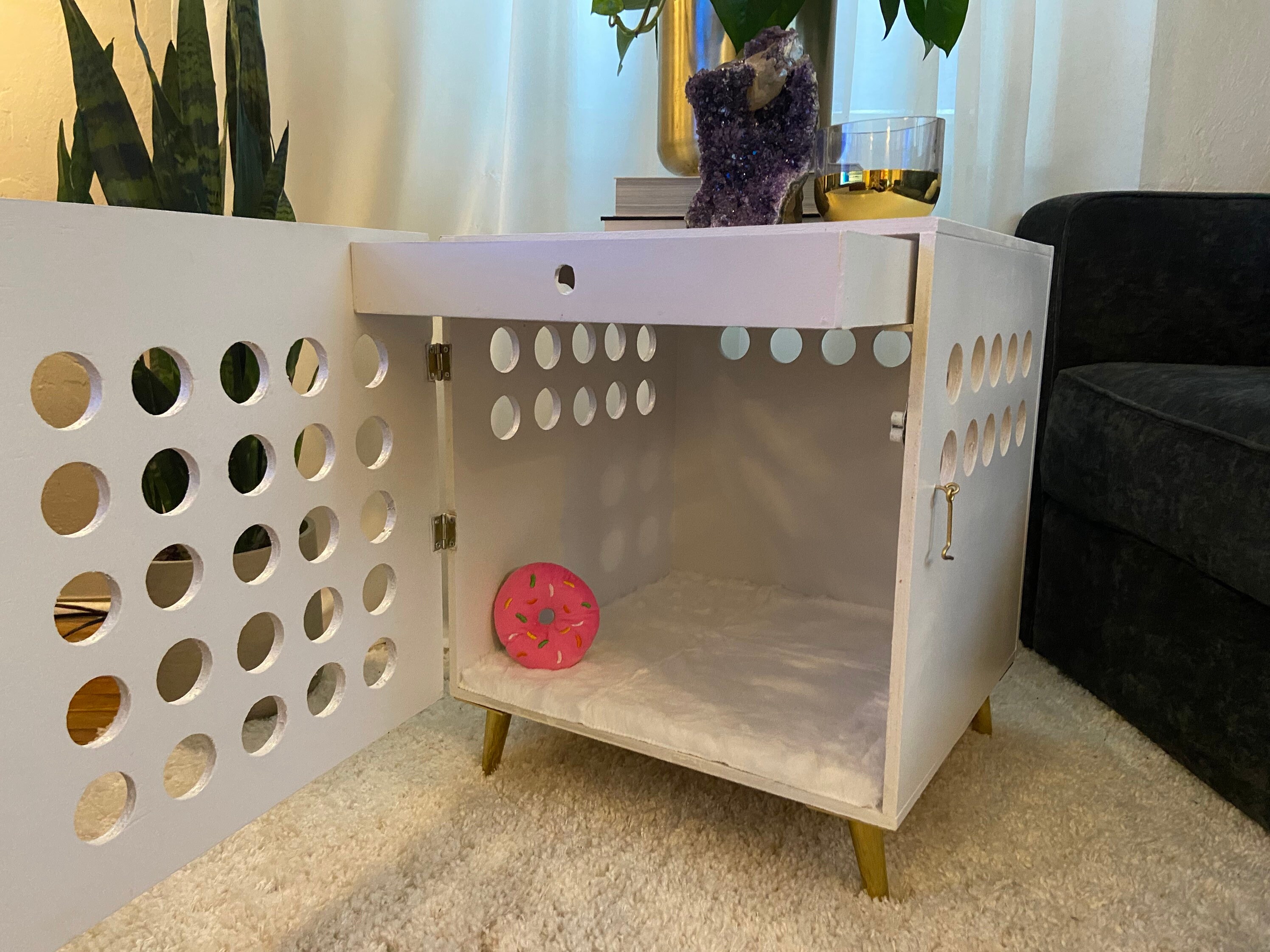 Custom Dog Crate Modern Dog crate Multiuse pet furniture Etsy